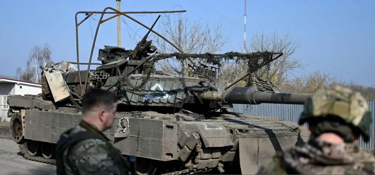 A captured M-1 Abrams in Kursk.Russian state media