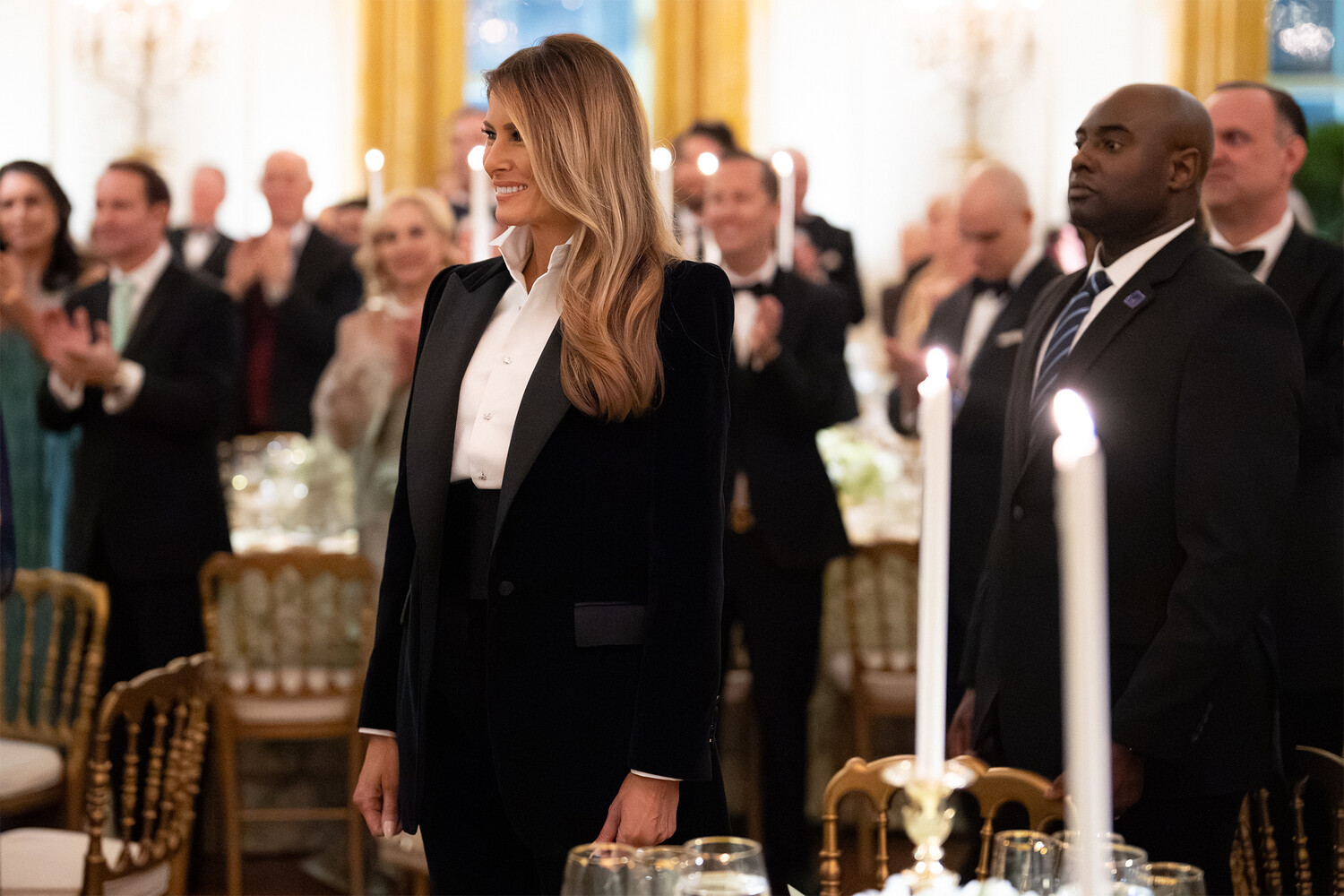 Мелания Тръмп на вечерята на управителите на Белия дом, 22 февруари 2025 г Белият дом/Global Look Press
