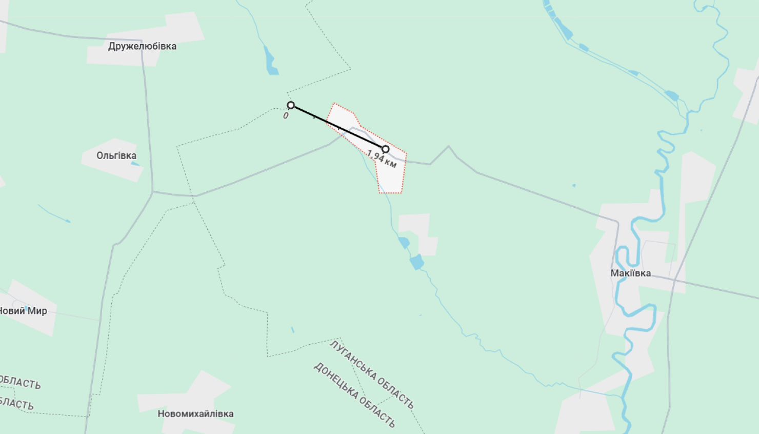 От село Грековка до границата с Харковска област остават около 2 км