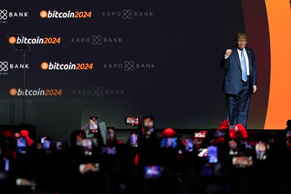 Доналд Тръмп на конференцията Bitcoin 2024/ Kevin Wurm / Reuters / Scanpix / LETA