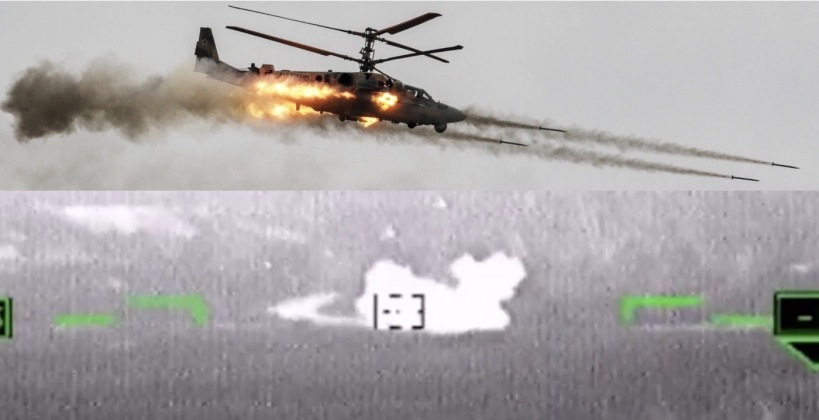 Ка-52 на руската армия и унищожаването на украинската бронетанкова техника