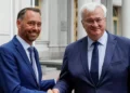 Белгийският външен министър Максим Прево се среща с украинския външен министър Андрий Сибиха, докато Русия започва офанзива срещу Украйна, в Киев, Украйна, на 18 август 2026 г. Глеб Гаранич / REUTERS