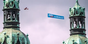 Банер на Алтернатива за Германия (AfD), 29 август 2026 г. Wolfgang Maria Weber / Imago / Scanpix / LETA