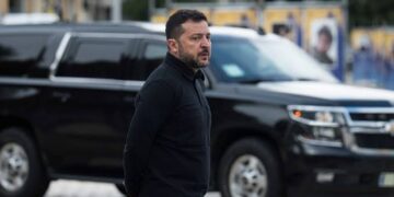 Специалният пратеник на президента на САЩ Стив Уиткоф и Джаред Къшнър в Киев, Украйна Снимка: Максим Марусенко/NurPhoto чрез Getty Images